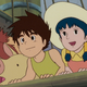 Conan and Lana, the protagonists of Hayao Miyazaki's Future Boy Conan.